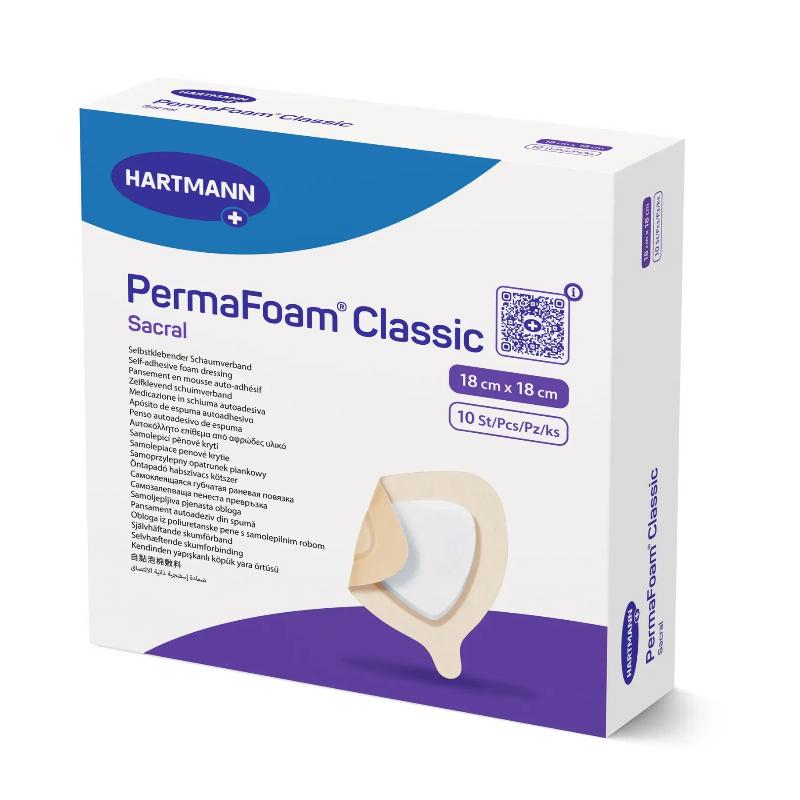 Самоклеюча губчаста пов'язка PermaFoam® Classic Sacral 18см x 18см 10шт